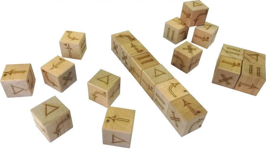 Programming Cube Set for Mini Robot - 20 Unpainted Blocks