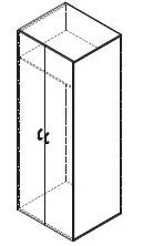 Wooden Wardrobe with Two Doors