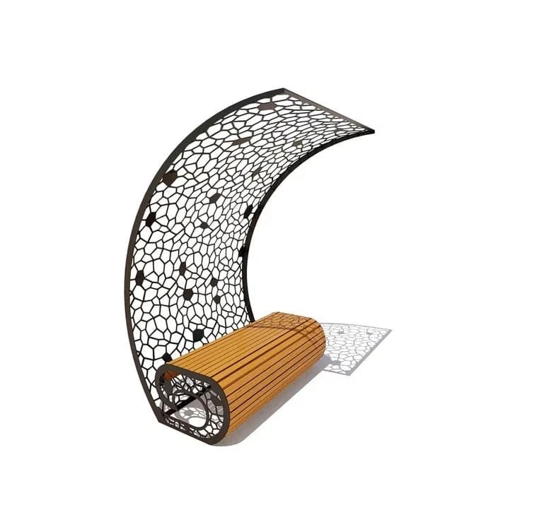 Filigree Park Bench with Canopy, Model 18710