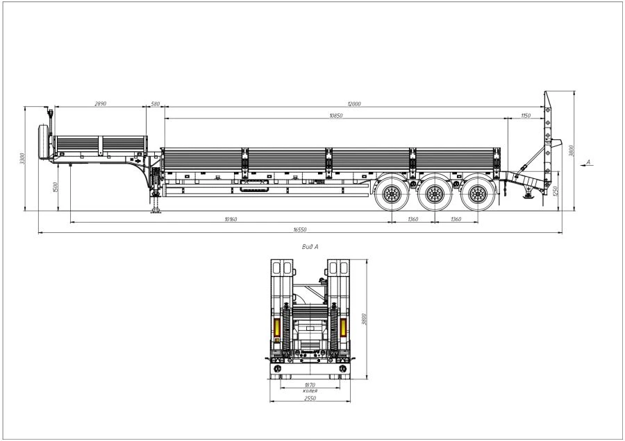 Semi-Trailer 98134V for Heavy Cargo Transportation