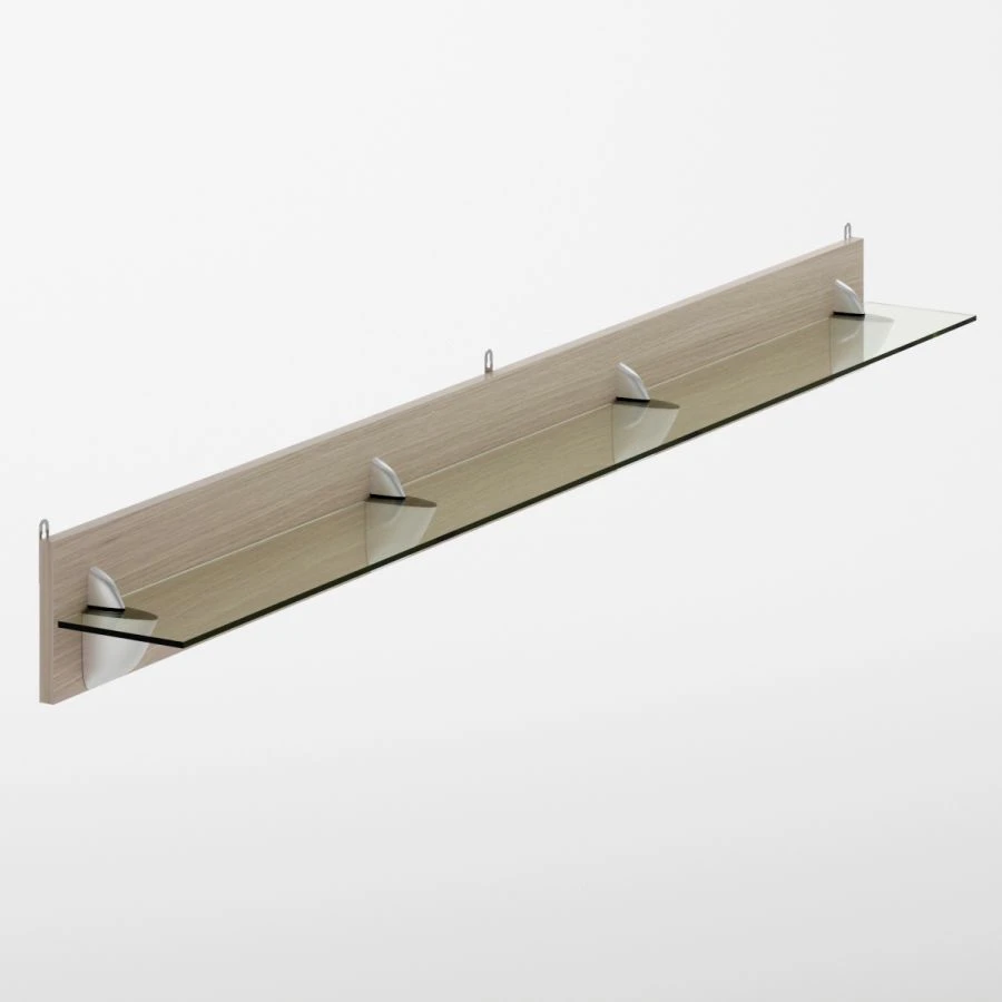 T-Shaped Glass Wall Shelf