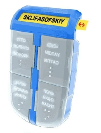 علبة تخزين الأدوية "علبة الأقراص-كروت" مع حافظة تنظيم "حافظة الأقراص-كروت