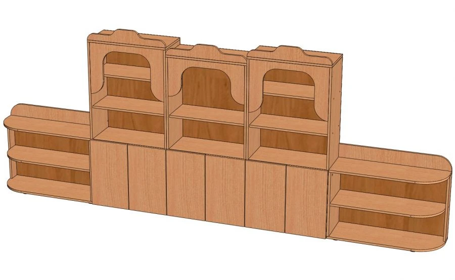 City Shelf System with Arched Panels - Model C-Go