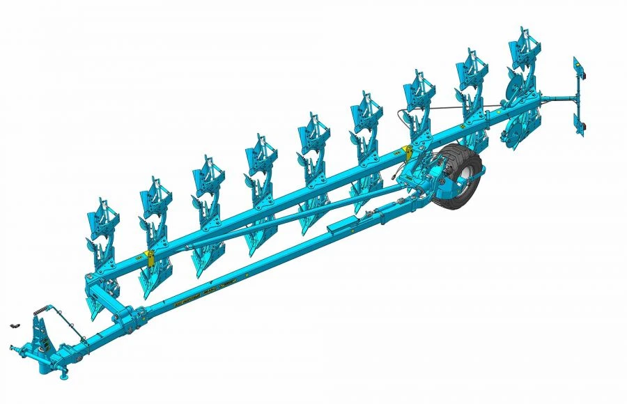 محراث عكسي PPO-9 (8+1) لحراثة التربة