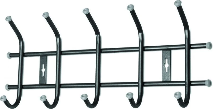 Wall-Mounted Clothes Hanger with Hooks