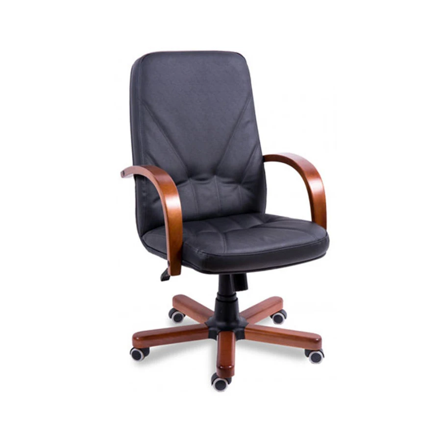 Manager Wooden Frame Chair with Textile Upholstery