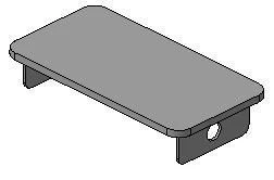 Steel End Cap for 60x30 Profile, 2mm Thickness