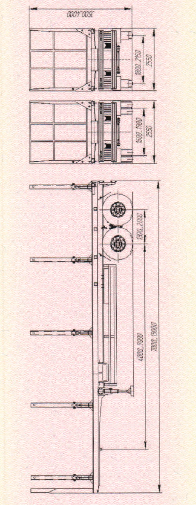 مقطورة نقل الخشب UST 94655L