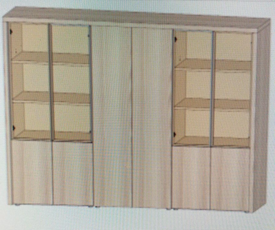 Combined Wardrobe and Cabinet Composition with Decorative Binding, Art. JR518