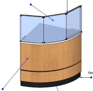 Radial Display Counter with Glass PRSS