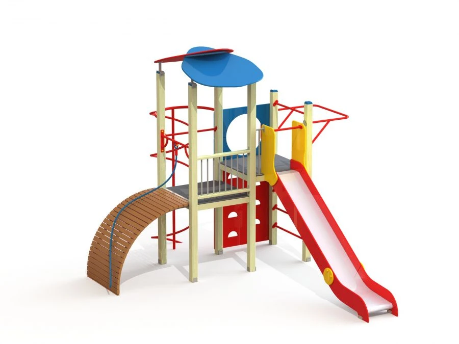 Children's Play Complex with Slide, H=1500 mm, Model DIK 1.230