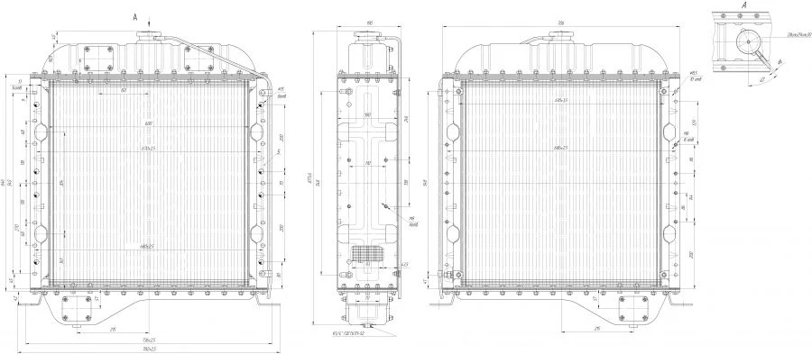 Water Radiator TO-28A 1301 100 for Engine Cooling