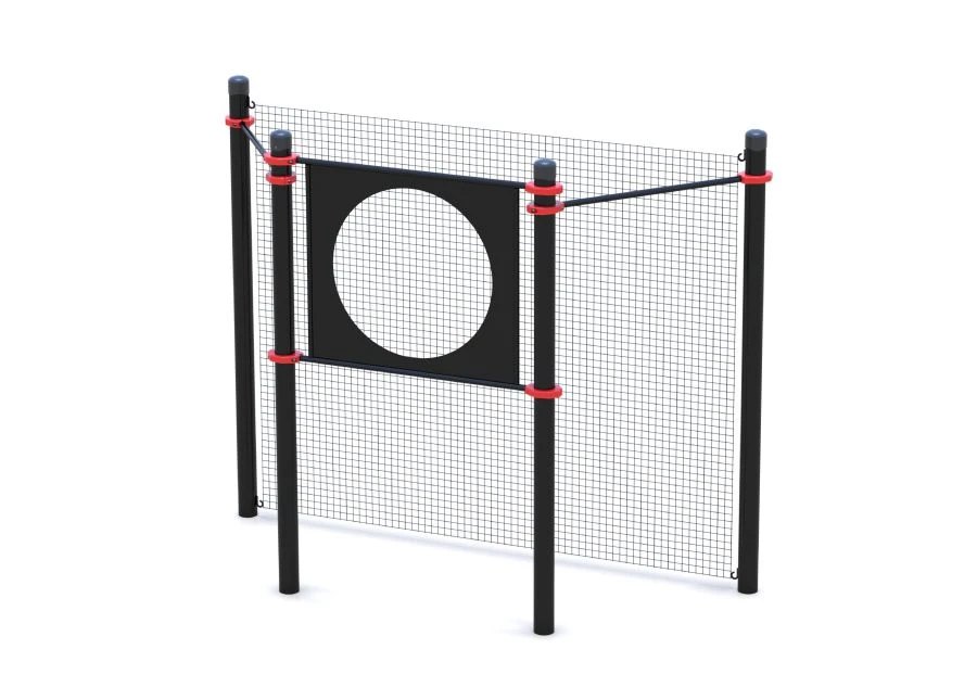 Round Target with Support Poles