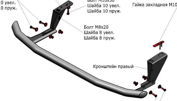 حماية الصدام الخلفي d57 مع مجموعة التثبيت لسيارة سكودا كودياك 2017- RIVAL
