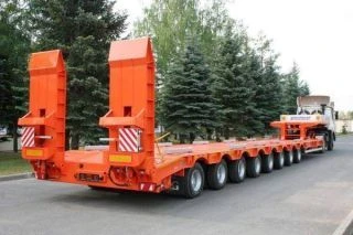 Low-Bed Eight-Axle Semi-Trailer Model 9942D8 for Heavy Transport