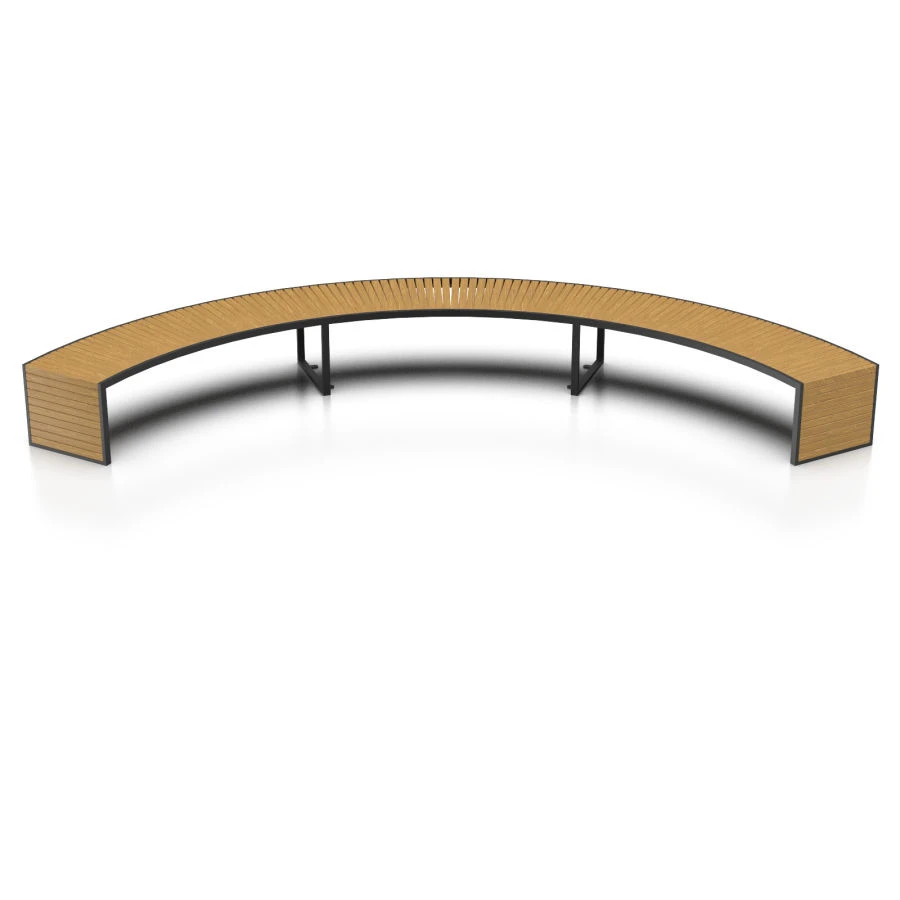 Artek Radius Bench A1029 - Metal and Wood Construction