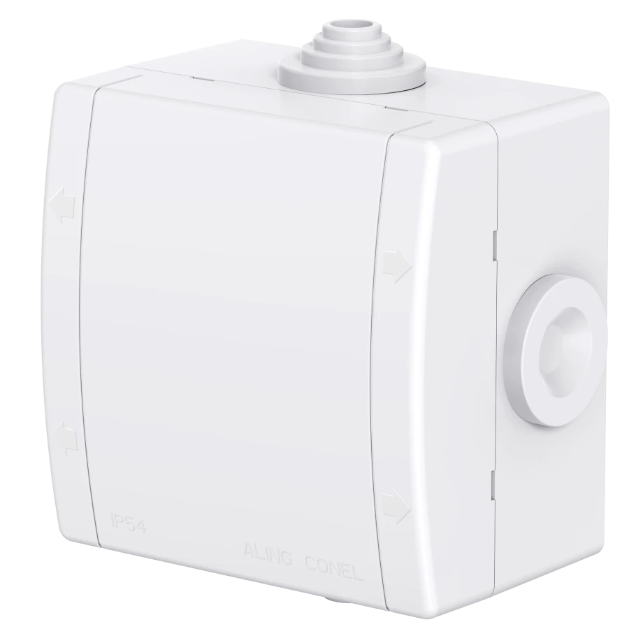 CADUCEUS ALING POWER Junction Box for Open Wiring 80x80x55, 4 Inputs, IP54, 500V~, Art. 262.0