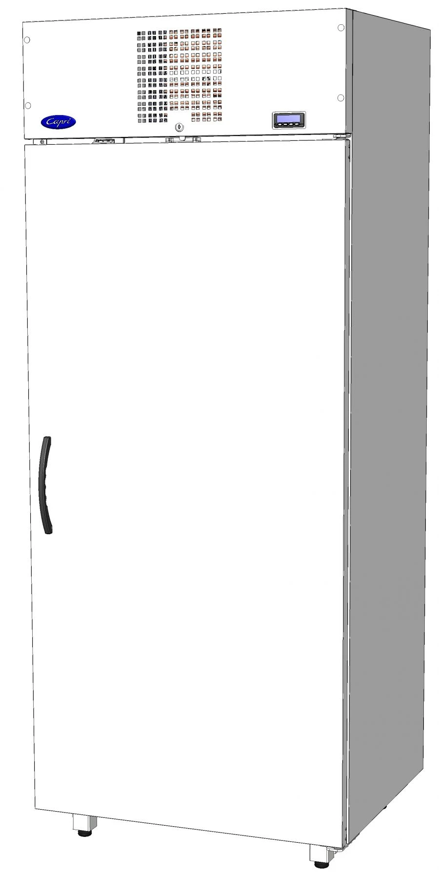 Low-Temperature Refrigeration Cabinet Capri 1.12N with Top Compressor