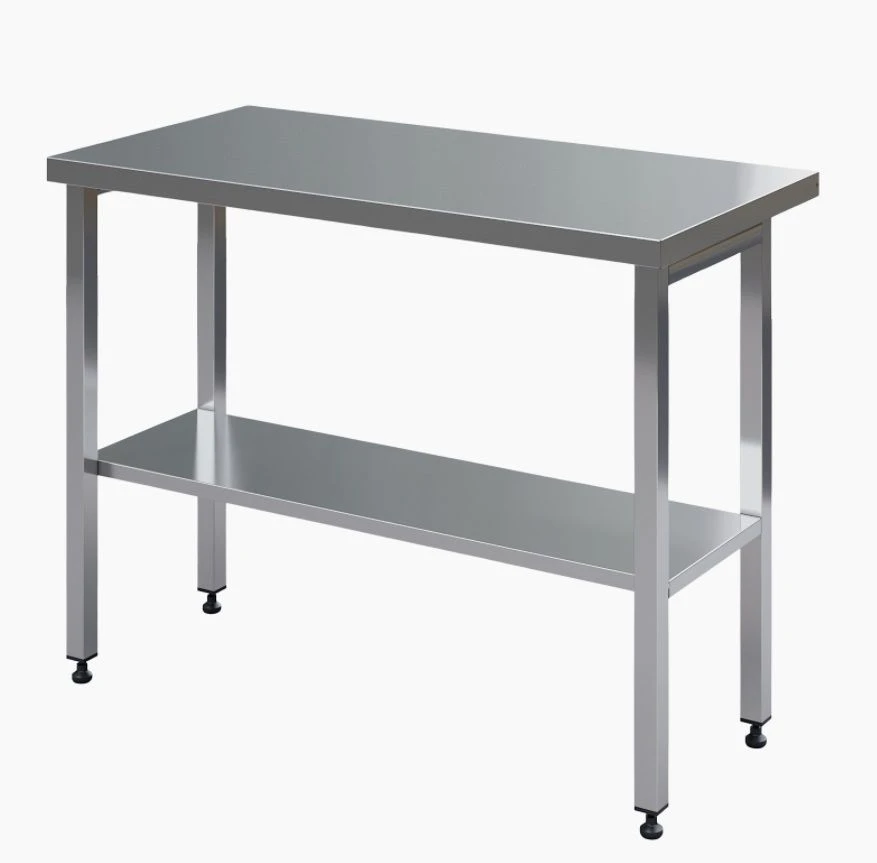 Stainless Steel Work Table without Edge, 1200x600x850 mm