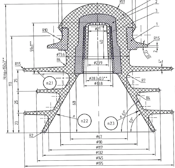 Polymer Pin Insulator SHP 20 UHL 1