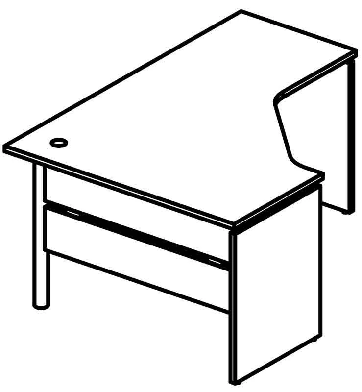 Ergonomic Desk 8029 Left/Right, Galant Series