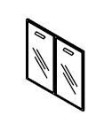 Low Glass Doors for Office Furniture Set "Bond