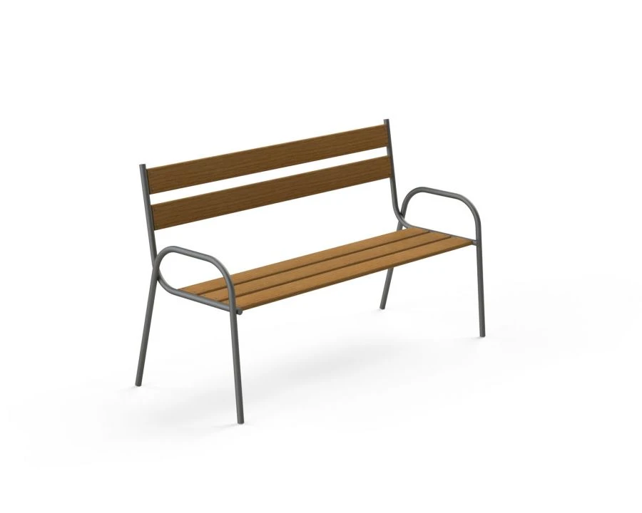 Ergonomic Outdoor Bench for Gardens and Parks, EIR Model
