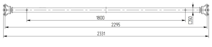 Trailer Axle Category O1 - Model 817736.022-07.06.800