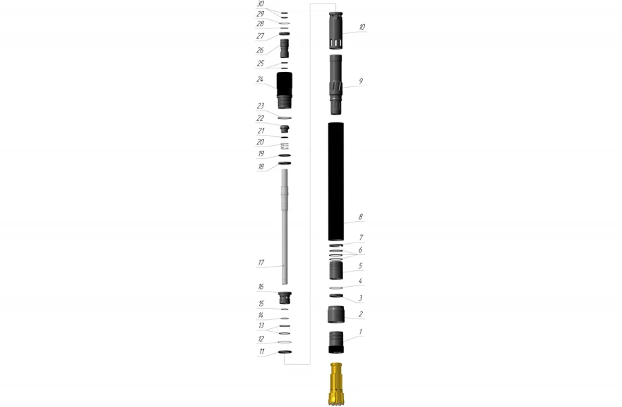 Pneumatic Hammer DMM5-MR132 Remet 4.5MH for Rock Drilling