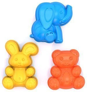 Bunny, Bear, and Elephant Sand Molds Set