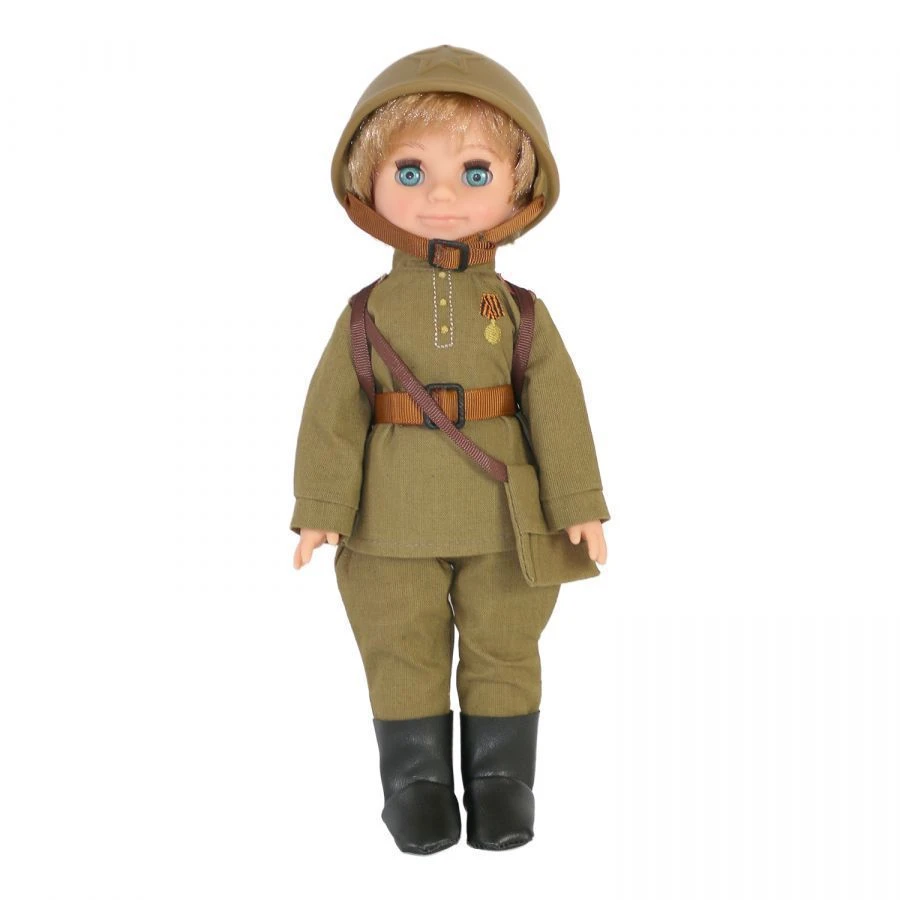 Plastic Infantry Doll with Helmet - Spring, V3979