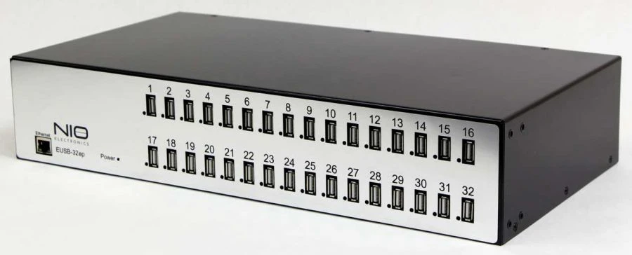 USB Network Switch for Remote USB Device Connection, Model NIO-EUSB32ep