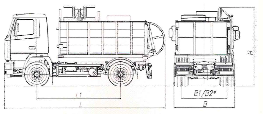 MK-3551-01 Side-Loading Garbage Truck