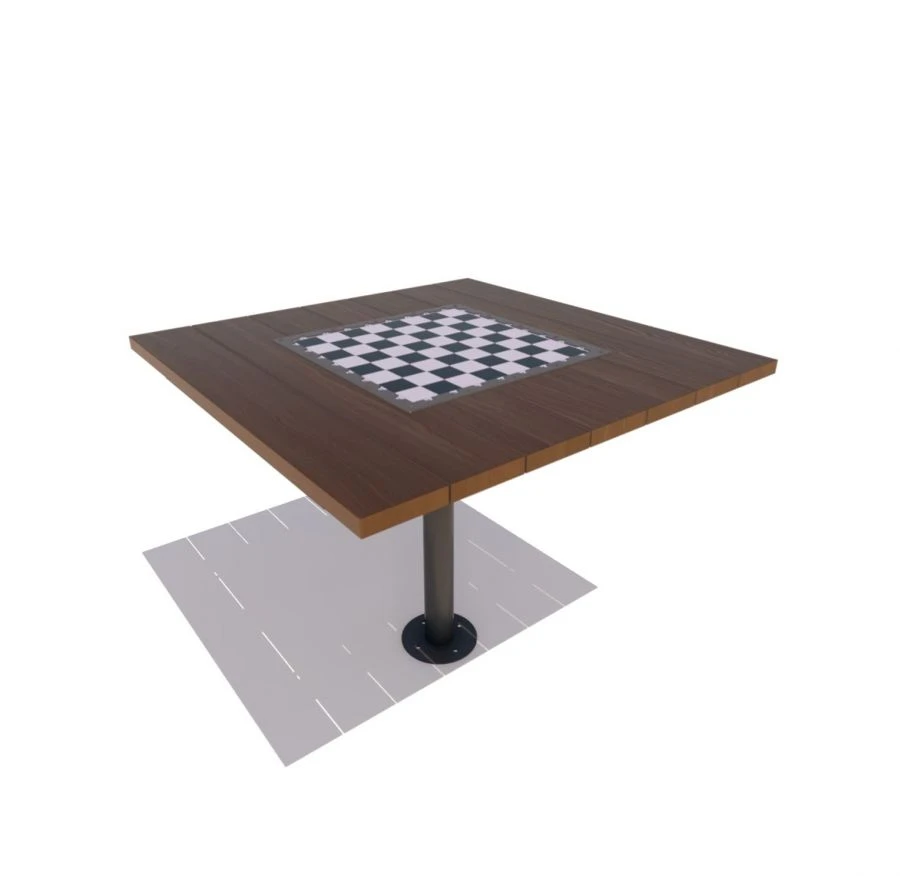 Durable Steel Frame Table with Wooden Top - Model 47005