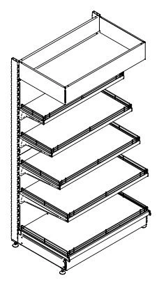 رف عرض مباشر من جانب واحد نوع 4 ST4-P
