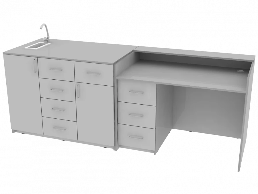 Demonstration Table with Plumbing, 2400x740x900mm