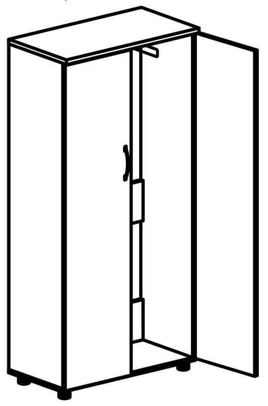 Clothing Wardrobe with Pull-Out Rod 4207 Series "Rhythm