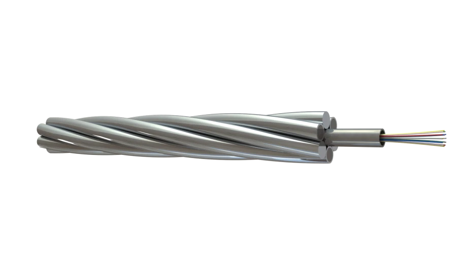 Fiber Optic Cable Integrated into Lightning Protection Cable - OKGT-C