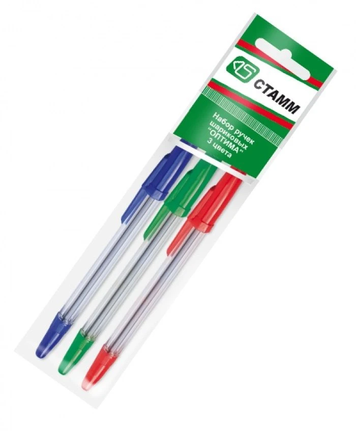 Set of 3 Color Ballpoint Pens - Optima