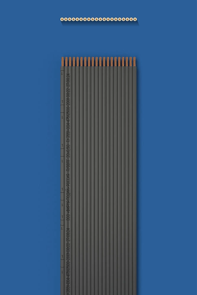 Flat Installation Wire with Double Insulation PUVVPG 20x0.50