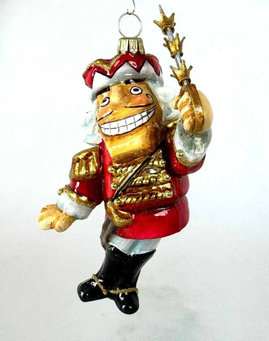 Handcrafted Glass Christmas Ornament "Nutcracker