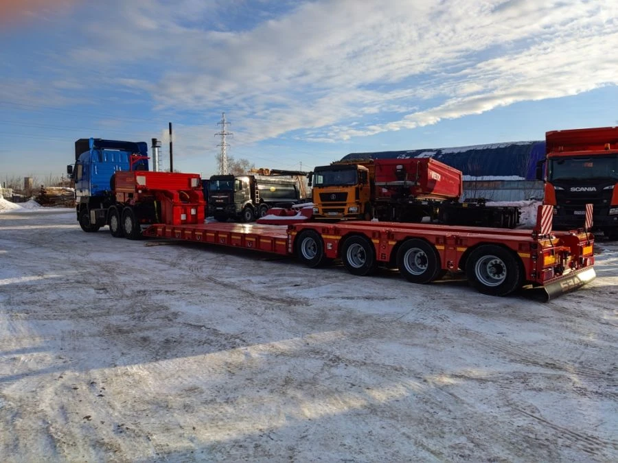 Four-Axle Lowbed Semi-Trailer BZAP 94554M for Heavy Loads