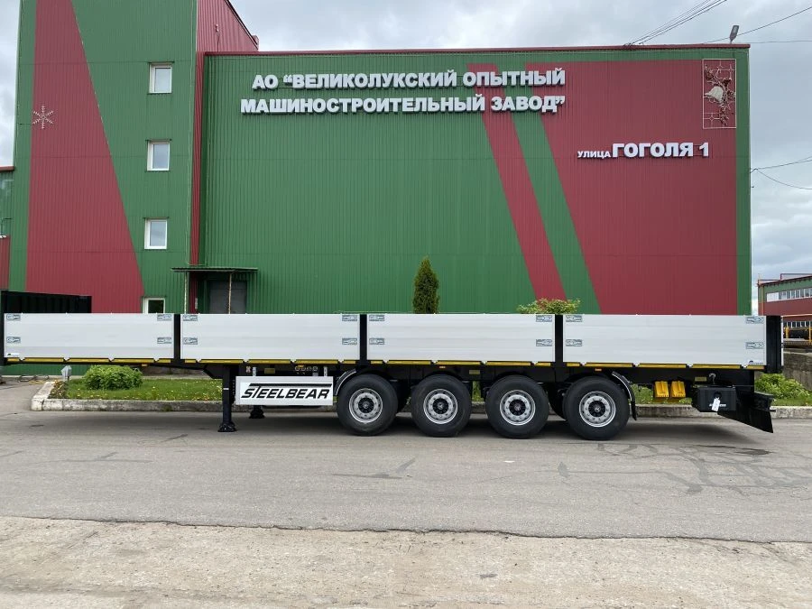 Flatbed Four-Axle Semi-Trailer PF-41B with BPW Axle