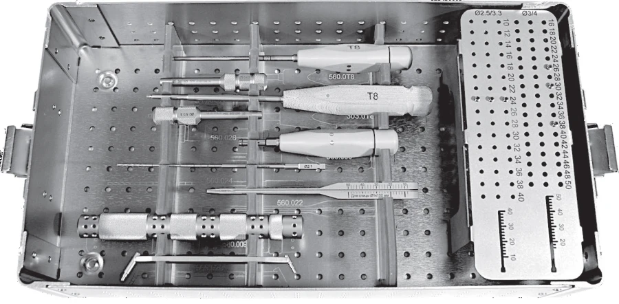 حاوية تعقيم وتخزين الأدوات، رقم 550.000