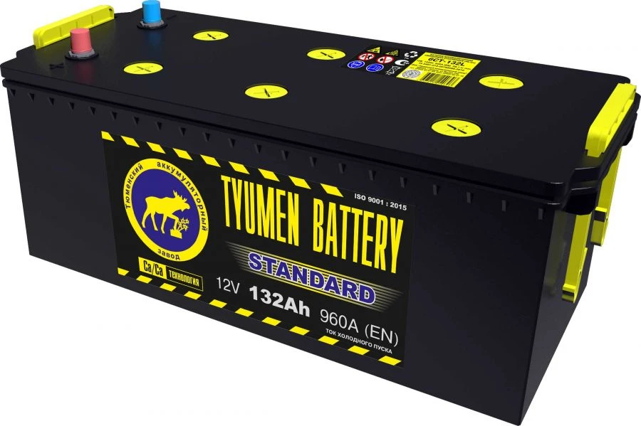 بطارية بدء التشغيل الرصاصية TYUMEN BATTERY 6ST-132LR STANDARD