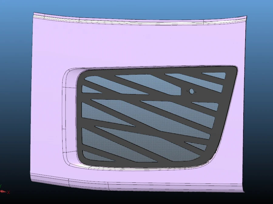 Motorcycle Compartment Panel with Ventilation Grille 5299-400-5402530