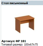 Formula Writing Desk FR 181