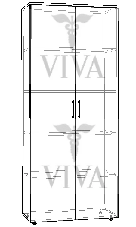 Wide Closed Cabinet with 95° Opening Angle