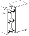 Medium Org Tower Cabinet for Desks Model AT (Aikon)