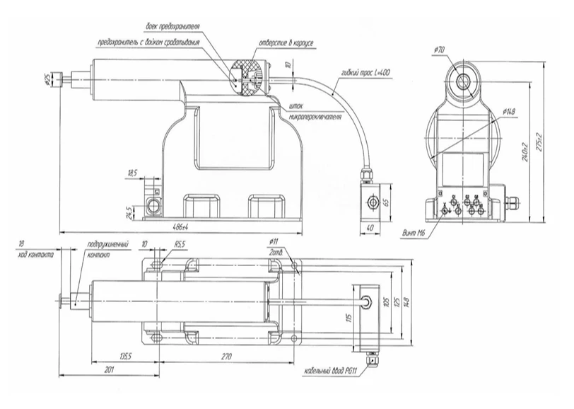 Grounding Voltage Transformer ZNOLP-EK M12